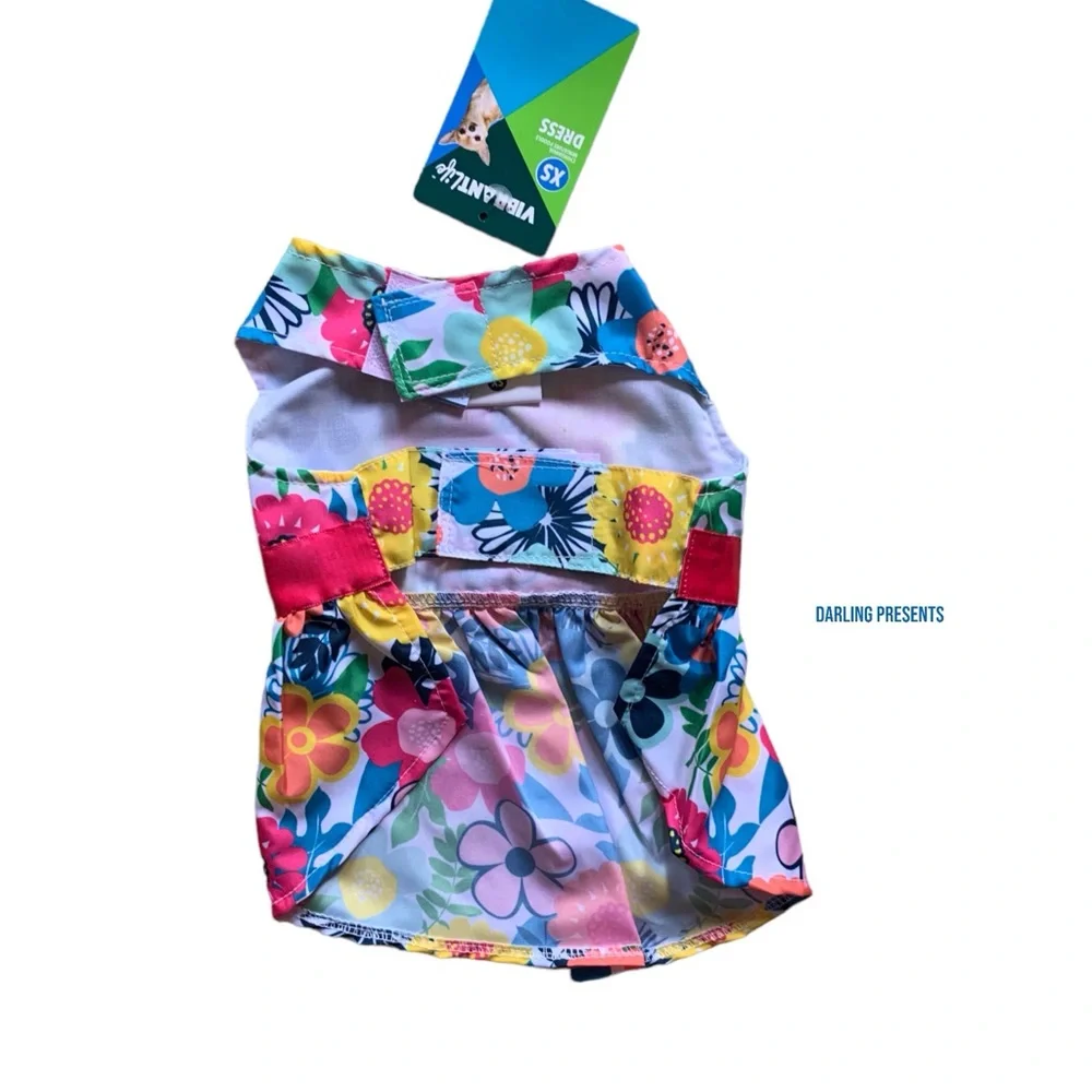 Vibrant Life Floral Dress Dog Color Multi Size S